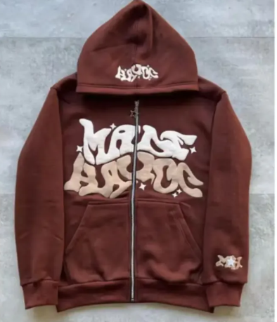 Printed kass Zip Hoodie