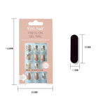 24-Piece Matte Metallic Nude Press-On Nails Set