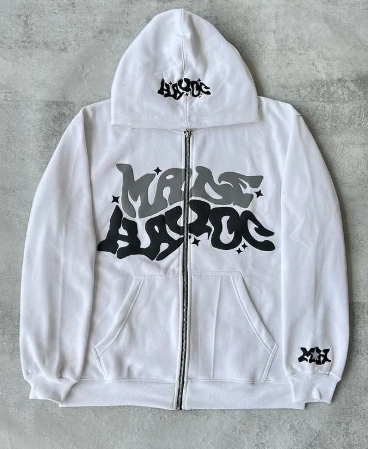 Printed kass Zip Hoodie