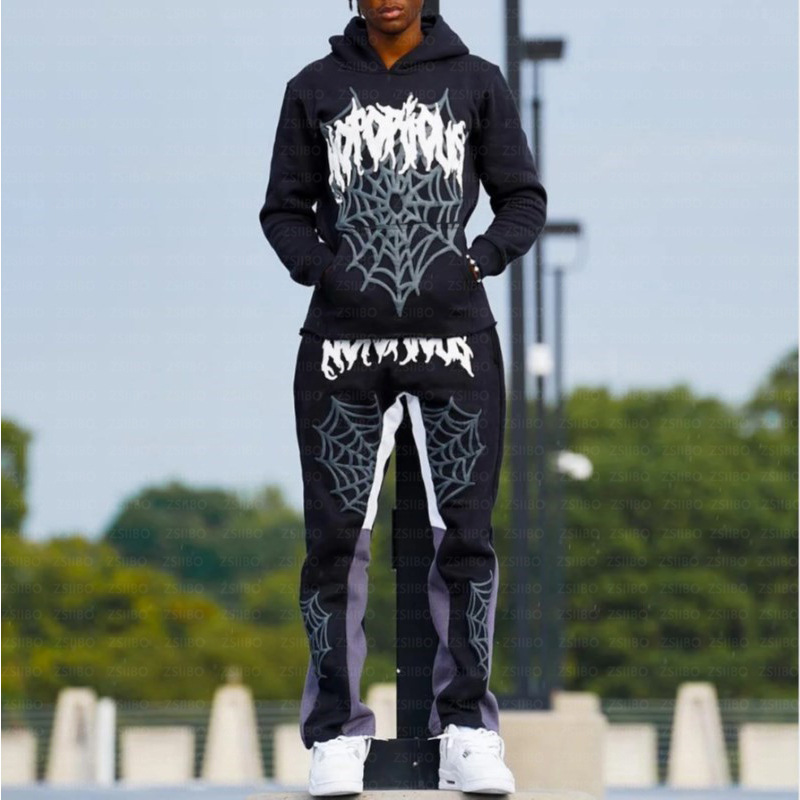 Spider Web Hoodie Set