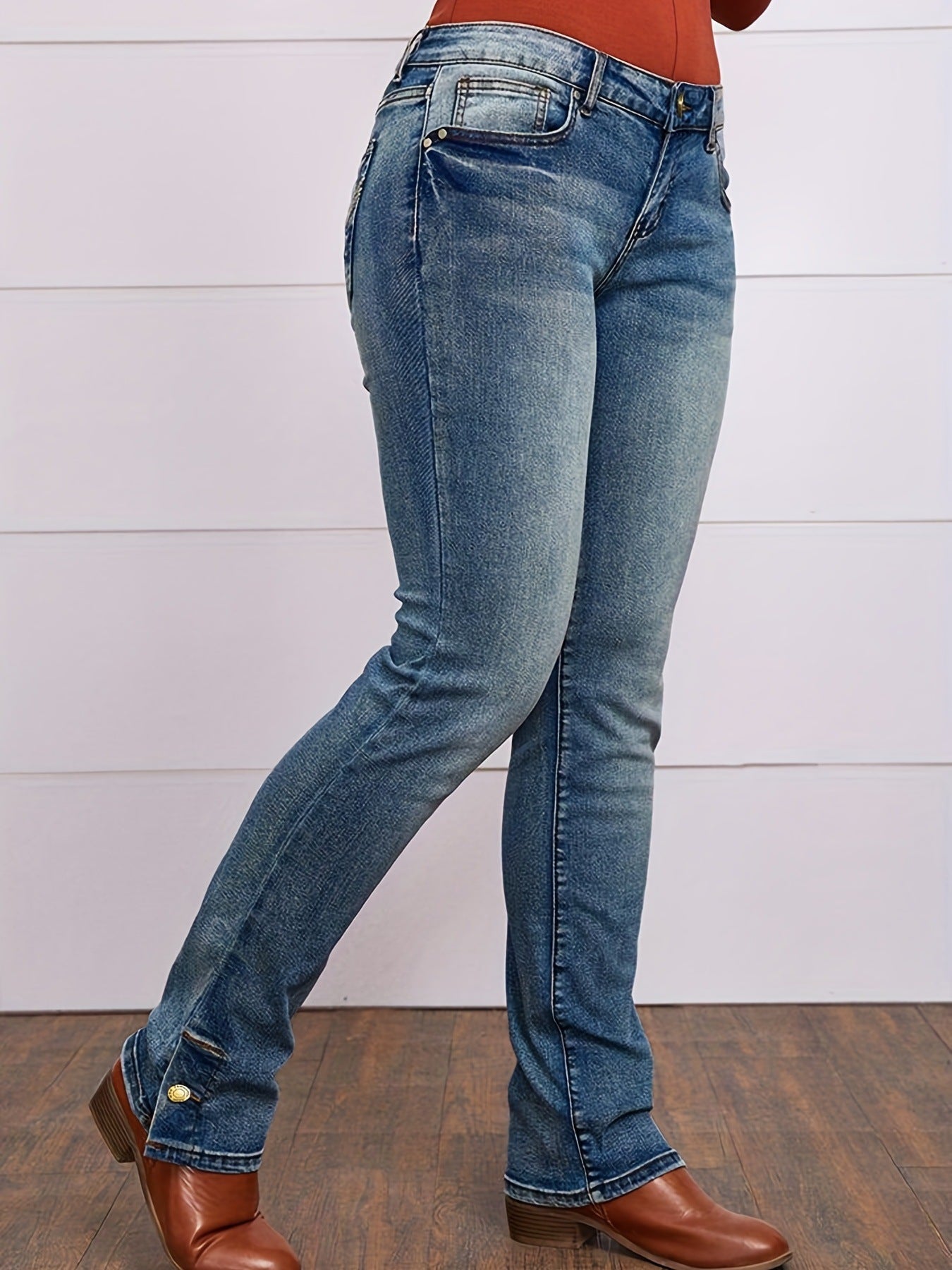 Embroidered Denim Jeans