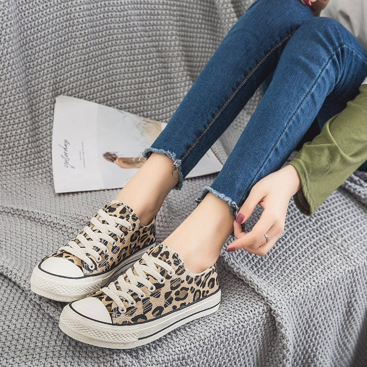 Leopard Canvas Sneakers