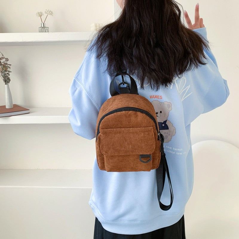 Corduroy Mini Backpack