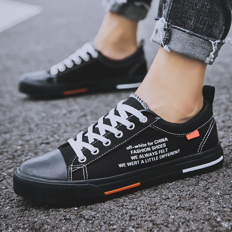 Men's Korean Style Casual Canvas Sneakers, Breathable