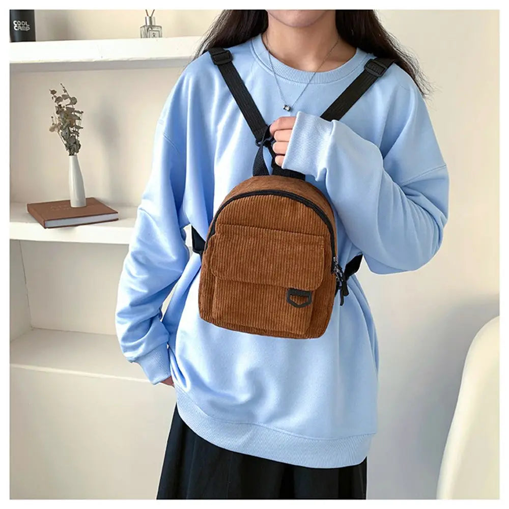 Corduroy Mini Backpack
