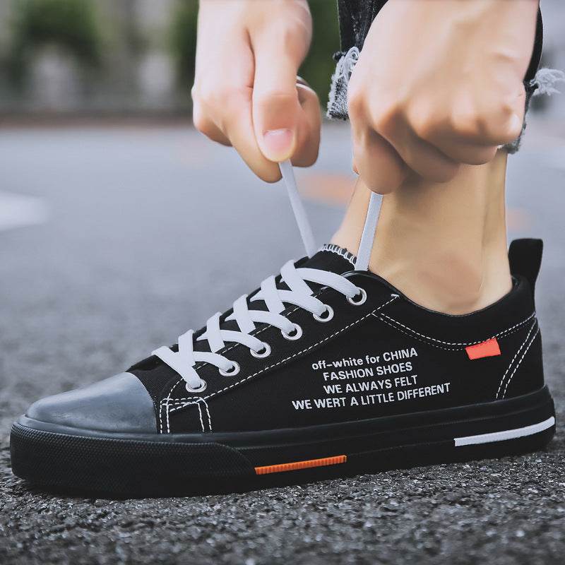 Men's Korean Style Casual Canvas Sneakers, Breathable