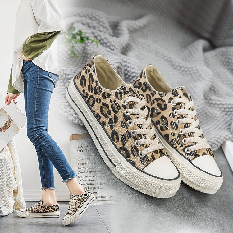 Leopard Canvas Sneakers