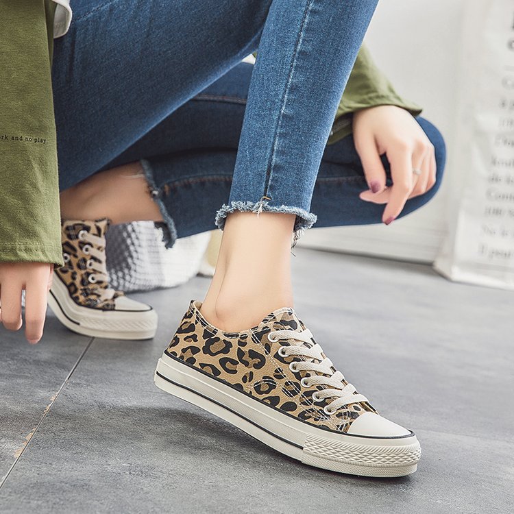Leopard Canvas Sneakers