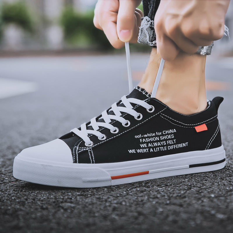 Men's Korean Style Casual Canvas Sneakers, Breathable