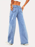 Wide Leg Ripped Jeans for Women