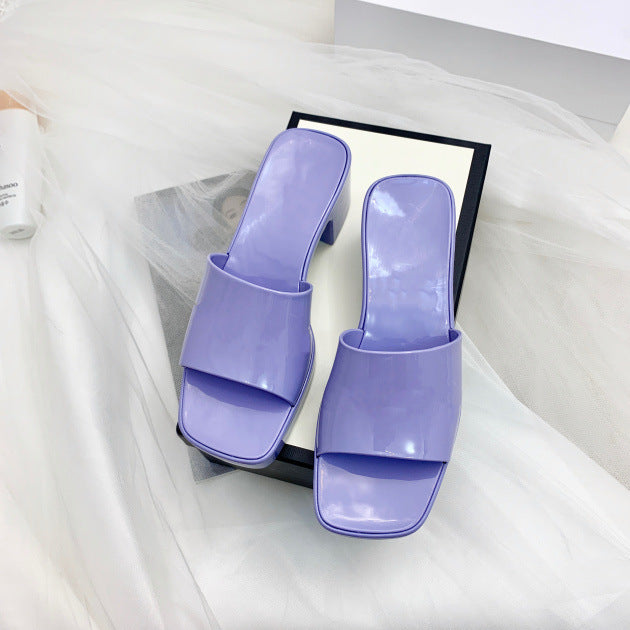 Chunky Heel Candy Color