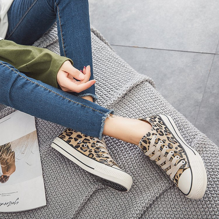 Leopard Canvas Sneakers