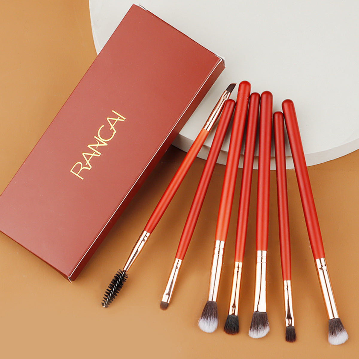 Ranch Red 7-Piece Eye Makeup Brush Set