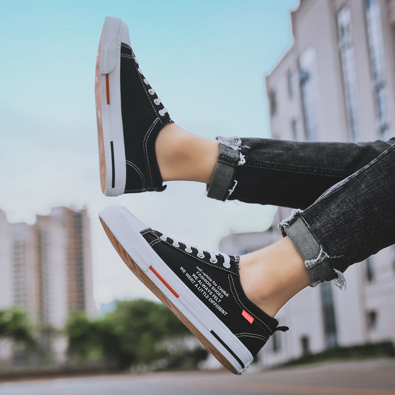 Men's Korean Style Casual Canvas Sneakers, Breathable